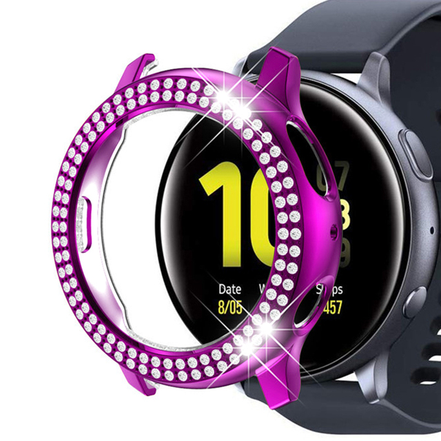 Diamond Case For Samsung Galaxy Watch Active 2 40mm 44mm Bumper Protective cover For Active 1 Smart Watch Accessories