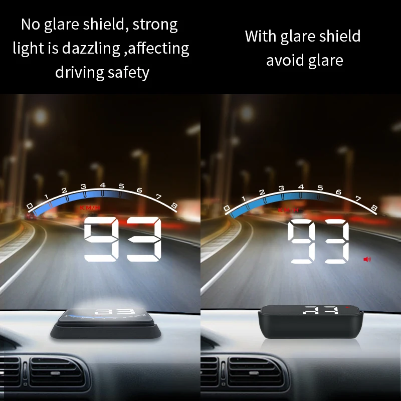 M6S Температура воды 3,5 дюймов цифровой OBD2 автомобильные аксессуары красочные Экран головой вверх Дисплей HUD Предупреждение Скорость модуль данных