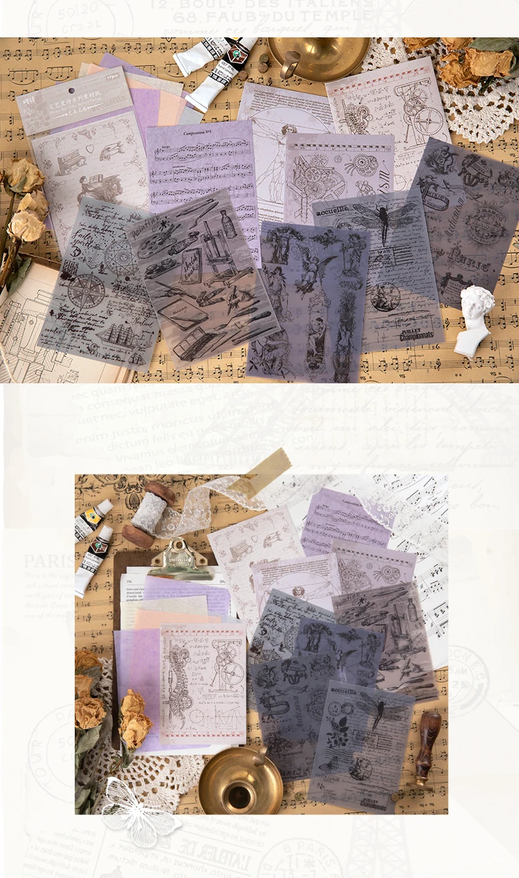 Журнал Ренессанс фон декоративные этикетки для скраббукинга этикетка-наклейка дневник канцелярские альбом винтажные Цветочные наклейки