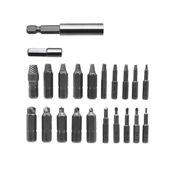 

22pcs Screwdriver Set Screw Puller Extractor Drill Bit Guide Set Broken Remover