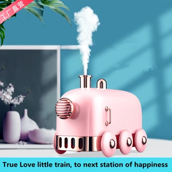 

300ml Natural Spa Humidifier Romantic Mini Train USB Aroma Air Diffuser Essential Oil Mist Maker Fogger With Color LED Light
