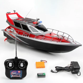 

1:20 4CH Rc Remote Control Police Boat Patrol Model Toy Children Kids Christmas Gifts 2019 - Red US Plug