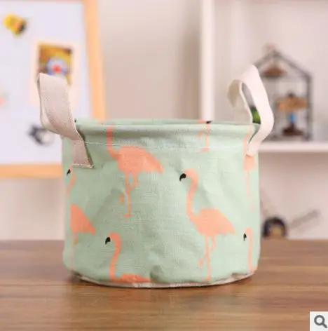 Корзина для хранения DIY рабочего стола для Складывания Белья игрушки коробки для хранения нижнее белье косметический Органайзер для белья корзина 17x14 см S08 - Цвет: 2