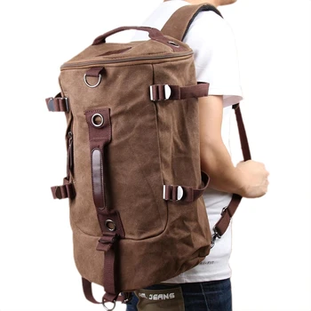 

Men Vintage Canvas Backpack Rucksack Laptop Shoulder Outdoor Duffle Bag (Coffee)