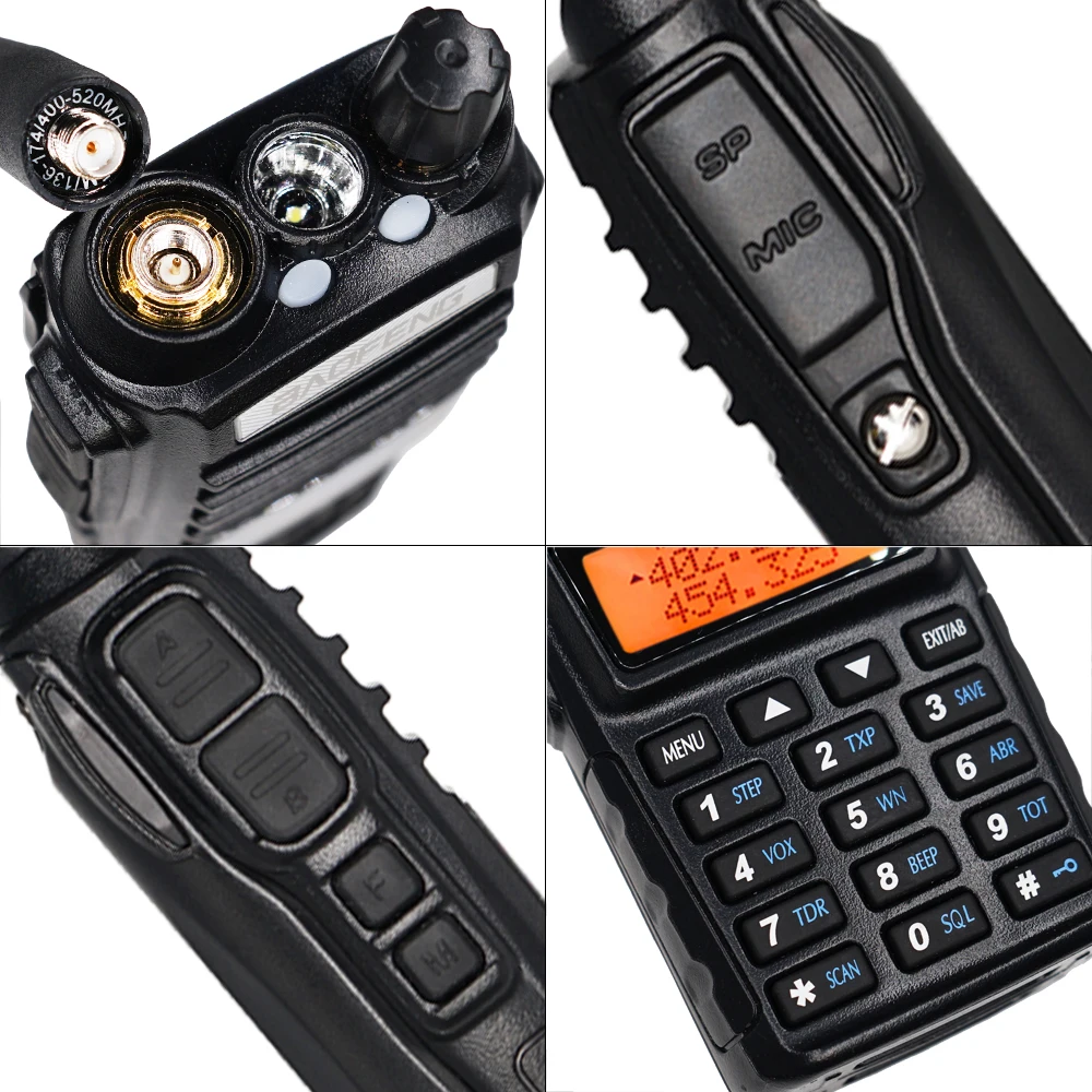Baofeng UV-82 иди и болтай Walkie Talkie 8 Вт Мощность Портативный двухстороннее радио UV82HP Tri-Мощность двойной PTT Ham CB радио 10 км UV82 охотничий оптический трансивер