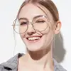 Oversized Round Metal Anti Blue Light Woman Reading Glasses Men Clear Lens Vintage Eyeglasses Presbyopia Large Computer Goggles 2