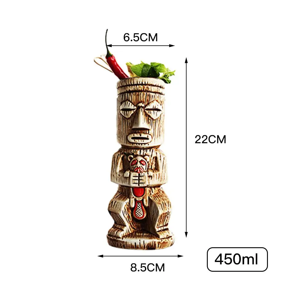 Керамическая Высокая чашка мульти-стиль Гавайская Tiki чашка Коктейльная стеклянная пивная кружка красное вино стеклянная керамическая Праздничная Islander Tiki чашка