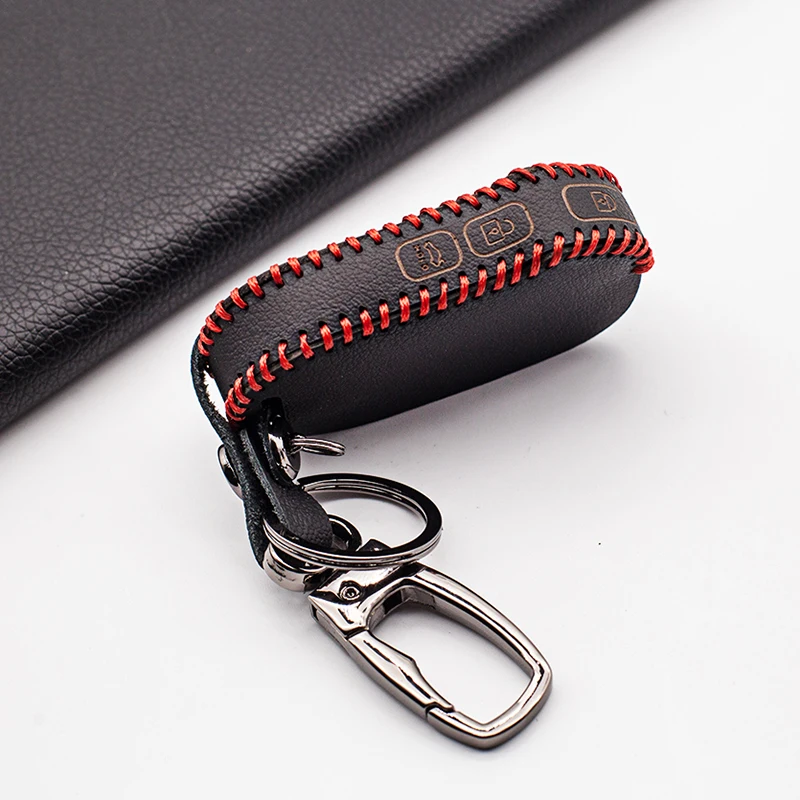 New Style Leather car key fob cover case shell holder for Kia Cerato