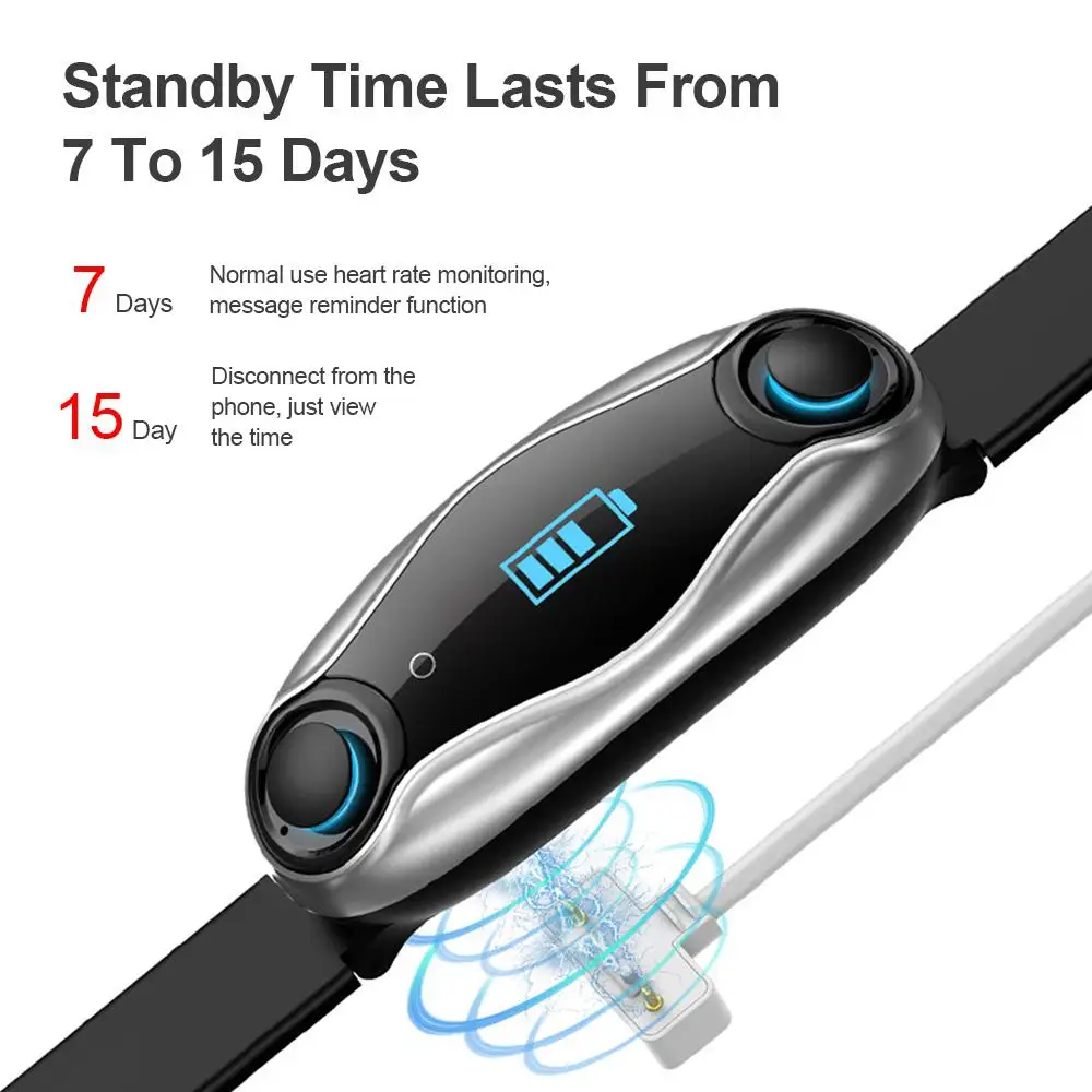 LT04 IP67 Waterproof Men Women Fitness Bracelet Wireless Bluetooth Earphone Smart Watch 2 In 1 Bluetooth 5.0 Sport Smart Watch