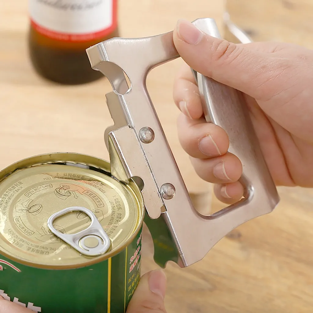 Multifunction Stainless Steel Safety Side Cut Manual Can Tin Opener Professional