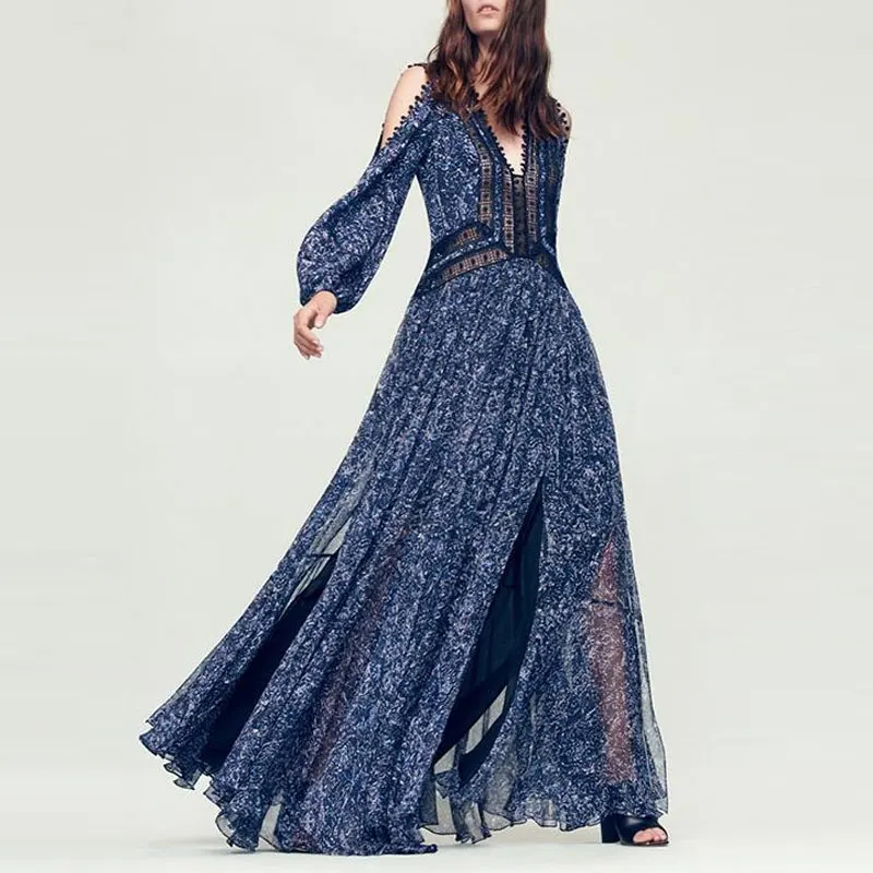 2019 Navy Blue Elegant Party Dresses Women Evening Off Shoulder Pleated Long Dresses Woman Party Night Casual Lace Maxi Dress 2019 Navy Blue Elegant Party Dresses Women Evening Off Shoulder Pleated Long Dresses Woman Party Night Casual Lace Maxi Dress