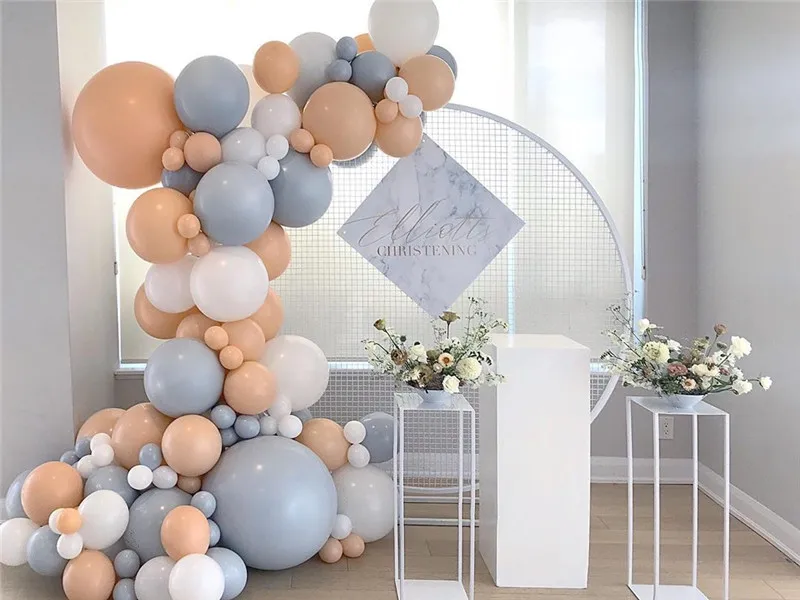 

108pcs Pastel Latex Balloons Macaron Grey Peach Ballon Garland Kit Balloon Arch Wedding Birthday Baby Shower Party Decorations