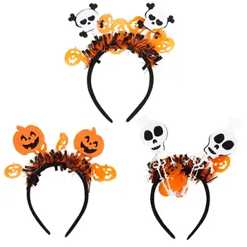 

3pcs Chic Creative Ghost Headband Halloween Pumpkin Hairband for Parties