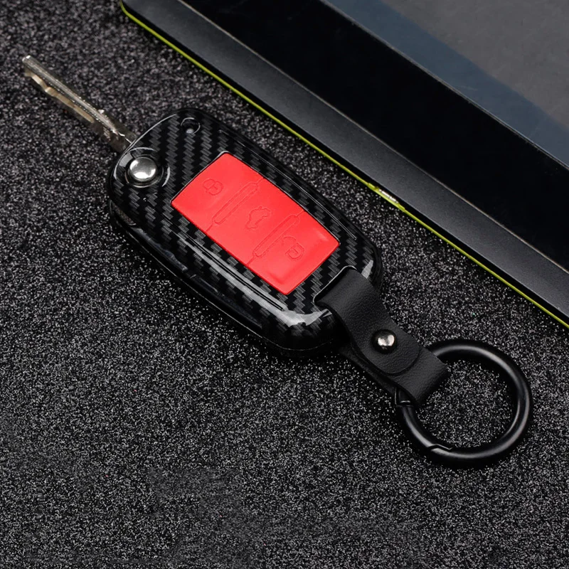 ABS Carbon fiber Car Remote Key Case Cover for VW Golf Bora Jetta POLO GOLF Passat For Skoda Octavia A5 Fabia For SEAT Ibiza L key case key case cover car key shell