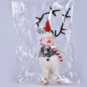 

Cute Christmas Decorated Deer Plush Doll Xmas Home Desktop Decoration Gift for Kids LAD-sale