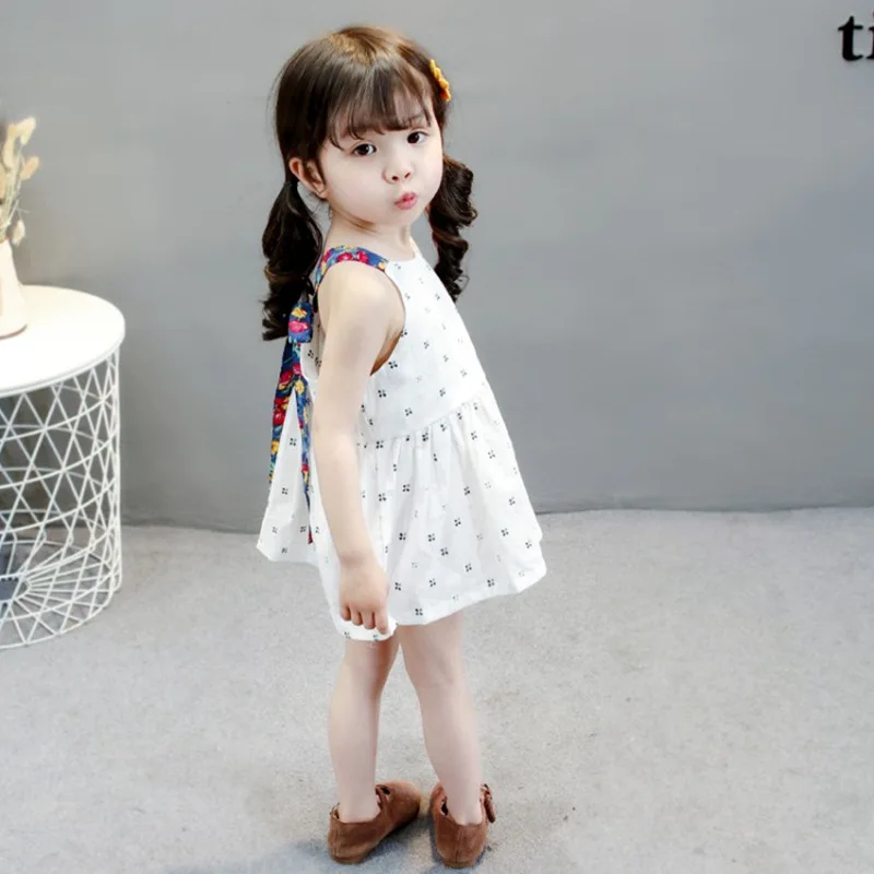 COOTELILI Cute Flower Vest Dresses Kids Girls Party Princess Daughter Dresses Baby Girls Dress Children Clothing 90-120cm (7)