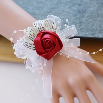 

Korean... Our Wrist Flower Ribbon Flower Buds Multicolor Optional Bride Bridesmaid shou hua Sister Friend Banquet