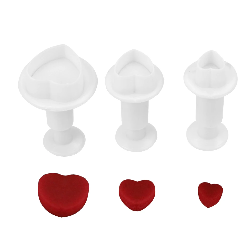 3 шт. Gummies инструменты для торта помадка форма для торта сердце весна штамп Плунжер Аксессуары для выпечки украшения торта печенья