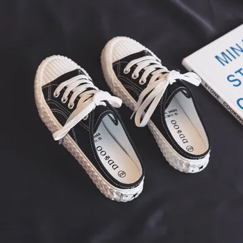 

Women Canvas Shoes Low Slip-on Sneakers Female Flats Summer Slippers Casual Sneakers 2020 Spring Summer Low Sneakers