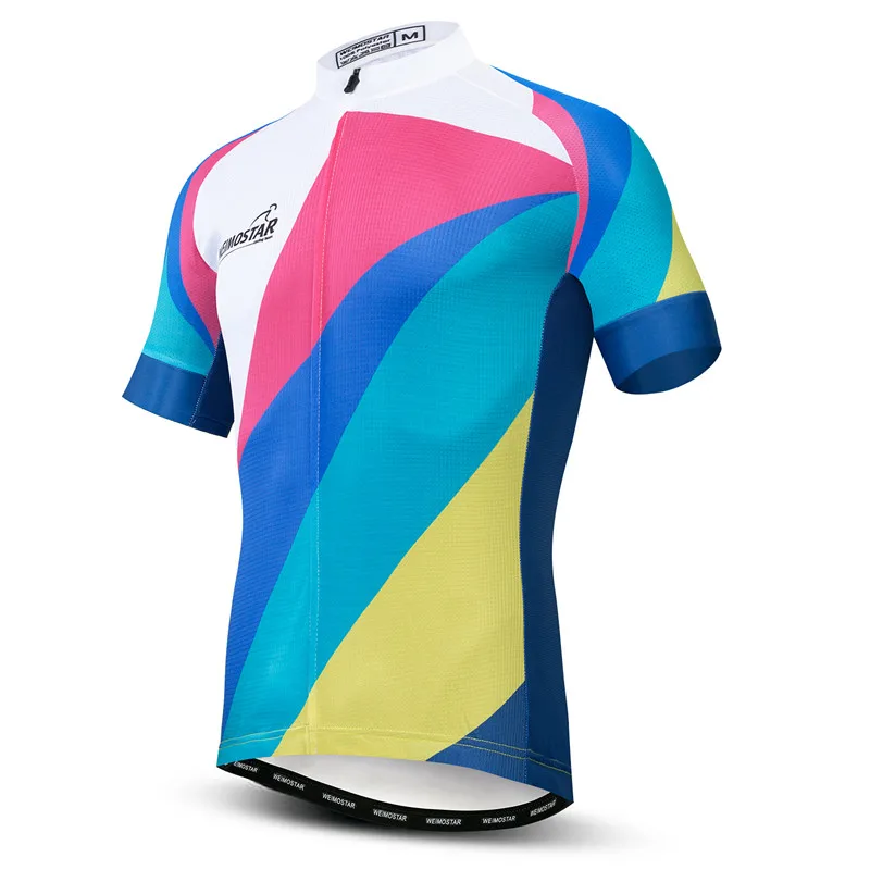 Color 7 Weimostar для групповой езды на велосипеде Джерси Для мужчин летние MTB велосипед Джерси быстросохнущая Велосипедный спорт топы с принтом бейсболист Джерси дышащая Спортивная одежда для велоспорта Ropa - Цвет: Color 7
