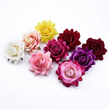 

2/5 pcs Flannel roses 8CM Wedding decorative flowers christmas decorations for home accessories artificial flowers scrapbooking
