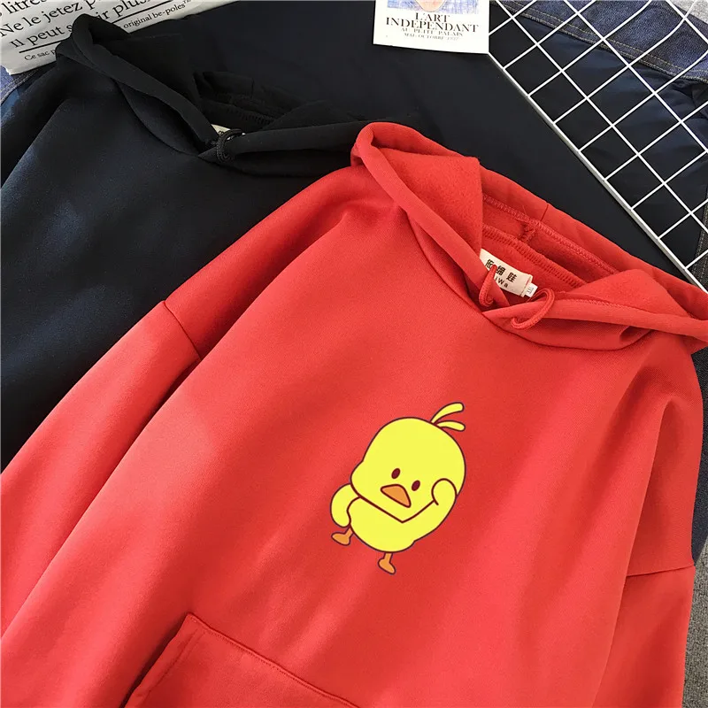  Winter Warm Oversized Sweatshirt Women Cartoon Chick Hoodie Kawaii Hoodie Anime Hirajuku Hoody Tumb