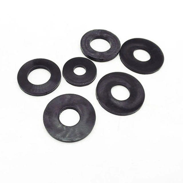Joint plat épais en nylon noir, rondelle d'isolation en plastique,  augmentation de l'épaisseur, 1