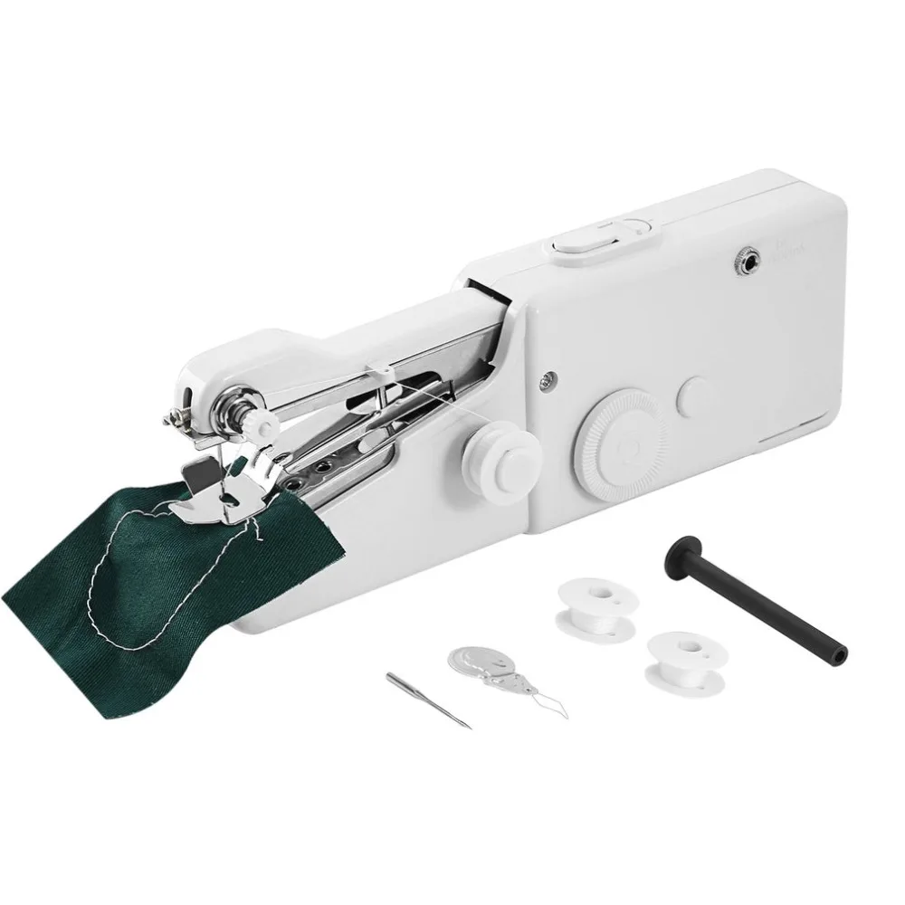 

Mini Portable Electric Handheld Sewing Machine Stitch Set Household Clothes Fabric Handheld Sewing Tool 210*70*35mm