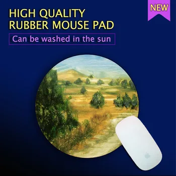 

Round mouse pad peony flower grape rose landscape ballet best-selling game lock edge PC laptop office supplies rubber