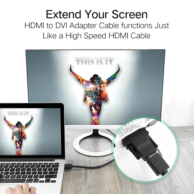 Адаптер Ugreen HDMI к DVI 24 + 1 переходник Мама папа 1080P HD ТВ конвертер разъем для ПК PS3