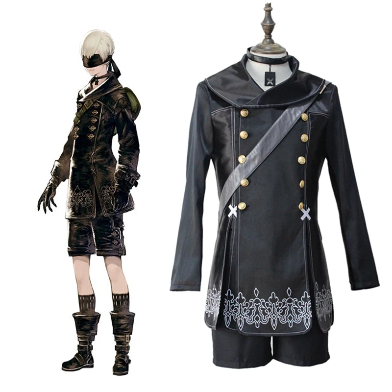 Game NieR:Automata Cosplay Costumes YoRHa 9 Gou S Gata Costume 9S Uniform Halloween Men Anime Cloth | Тематическая одежда и