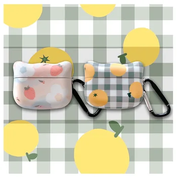

New Earphone Protective Case for Apple Airpods 2 1 Fresh Fruit Pattern Transparent IMD Cover for AirPods Pro Case Headset Case