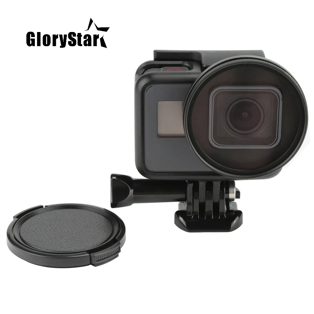 

Профессиональный УФ-фильтр GloryStar 52 мм для экшн-камеры GoPro Hero 5 6 7 Black, с крышкой для объектива, аксессуары для Go Pro 6