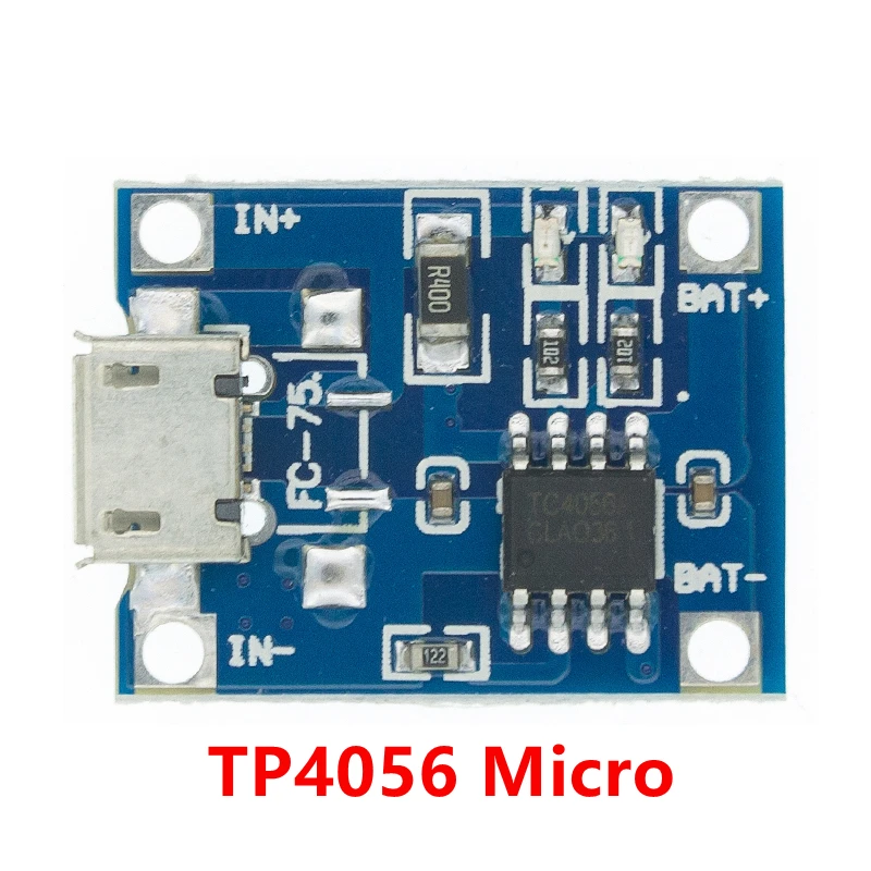 10 шт. Micro USB 5 в 1 а 18650 TP4056 модуль зарядного устройства литиевой батареи зарядная