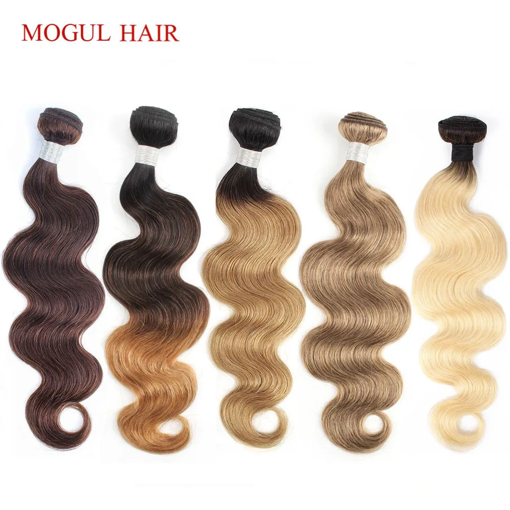 Online Mogul pelo 1 paquete onda del cuerpo Color 8 Ash Rubio 1B 27 Ombre miel Color rubio 613 1B 4 27 extensión de cabello humano indio no Remy