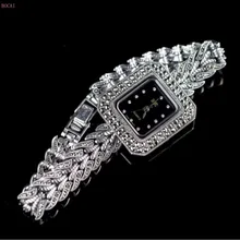 Sillver 925 браслеты для мужчин и женщин S925 Стерлинговое серебро ювелирные изделия простые элегантные модные женские часы браслеты Новинка