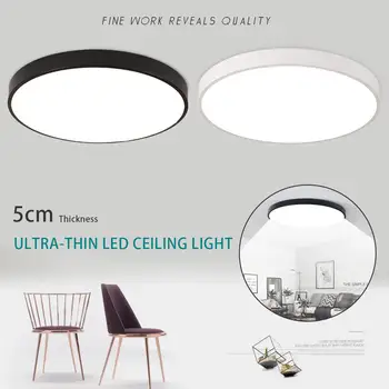 

12/18W Ceiling Light Ultra-thin LED Round Panel Light Surface Mounted Panel Ceiling Lamp Modern Home Lighting Decoration