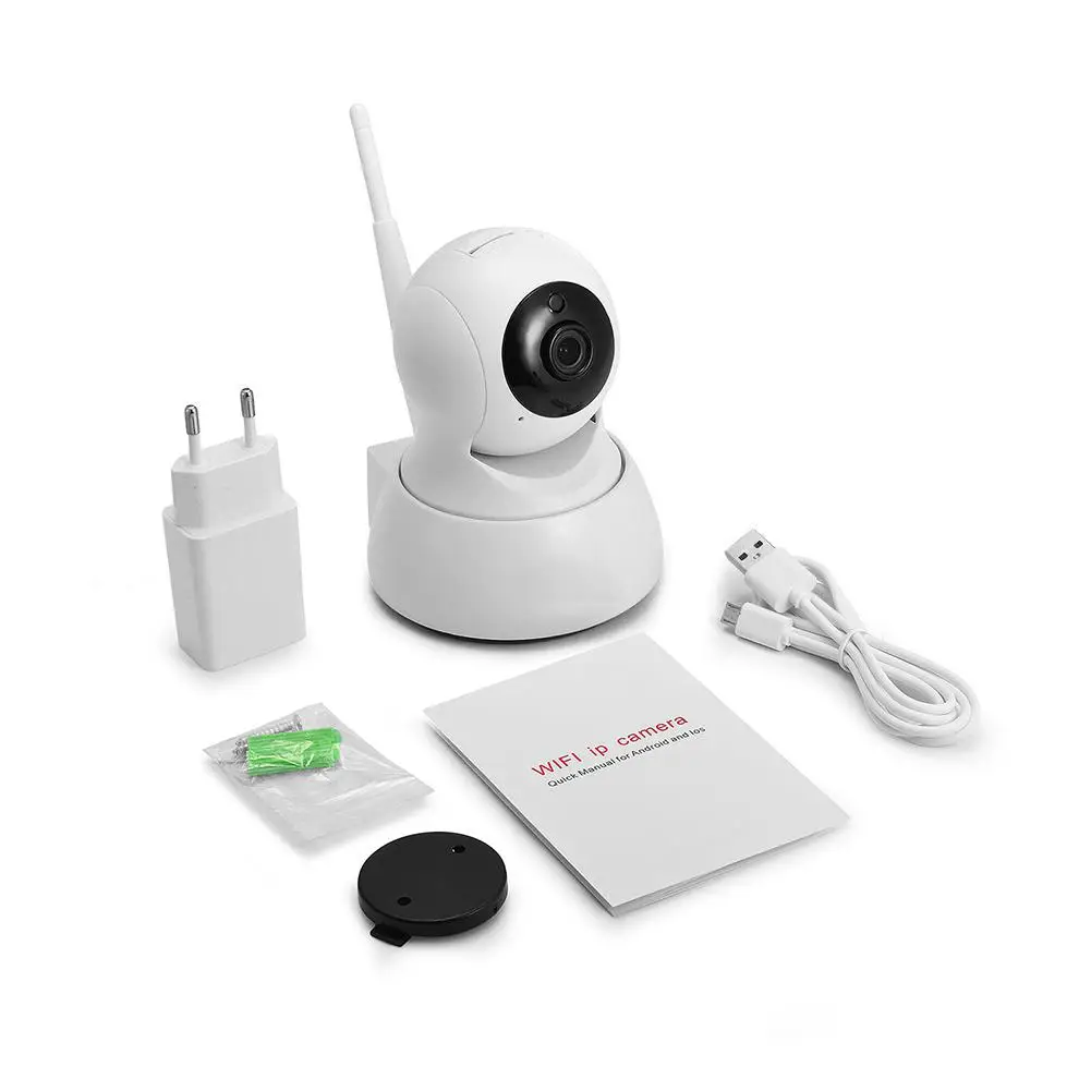 Kuulee Wireless Home Smart Security Camera WiFi Wireless Security Surveillance IP Camera Motion Detection Mini Pan 720P/1080P