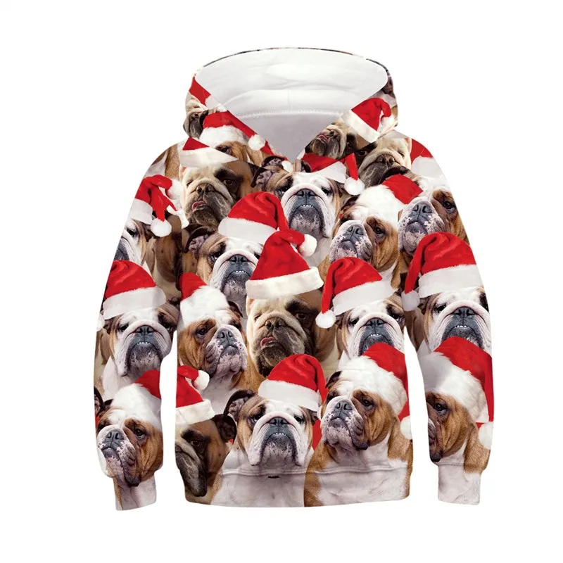 RAISEVERN; Рождественский принт; детские толстовки с капюшоном; унисекс; пуловер с капюшоном с принтом оленя и снежинки; повседневная одежда с длинными рукавами для мальчиков и девочек; коллекция года; Рождество - Цвет: TN00220
