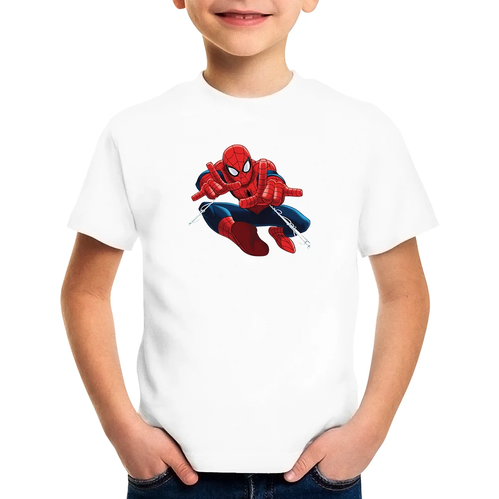 

2020 Summer Children's Clothing Spider-Man Boys Girls Short Sleeve T-shirt Men Women Family T Shirt Tees Cotton Baby Clothes