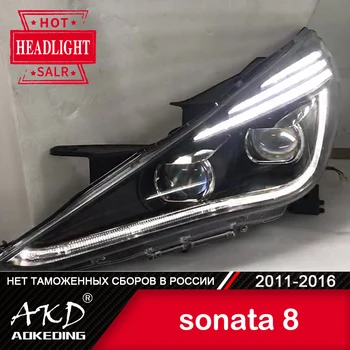 

Head Lamp For Car Hyundai Sonata 2011-2016 Sonata8 Headlights Fog Light Day Running Light DRL H7 LED Bi Xenon Bulb Car Accessory
