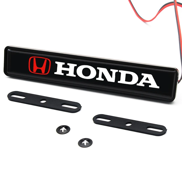 1pc Car Decorative LED Lights ABS Chrome Front Hood Grille Emblem Badge LED Light for Honda Civic Varadero Xl1000 Xadv 750 Forza Honda