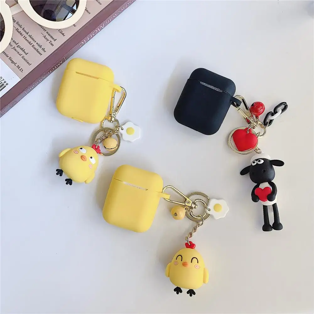 

3D cartoon Shaun the Sheep Pendant Silicone soft headset case For Apple new Airpods 1/2 Cover Wireless Bluetooth Earphone case