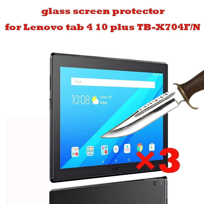 3 шт стеклянная Защитная пленка для планшета lenovo tab 4 10 plus TB-X704F TB-X704N Защитная пленка для планшета