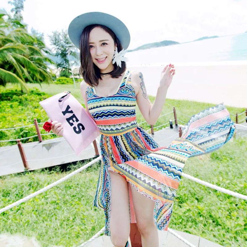 

2017 New Style Couples Swimsuit Women's Sexy Bikini Three-piece Set Beach Shorts Hot Springs Swimwear