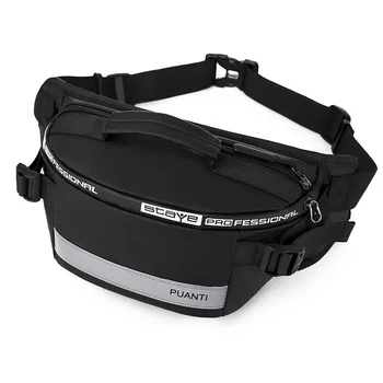 

New Style Men's Running Bag Korean-style Multi-Layer Large Capacity Handbag Waterproof Nylon Multi-Purpose Chest Pack Multi-func