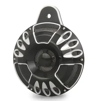 

Black Deep CNC cut harley horn cover kit Touring big twin street glide road king electra glide 91-19