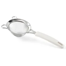 Порошок сахарная сетка ручной выпечки белая ручка сито из нержавеющей стали дома сито для муки