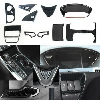 

10pcs/Set Decoration Cover Trims Interior Accessories For Acura TLX 2015-2019 Accessories Black