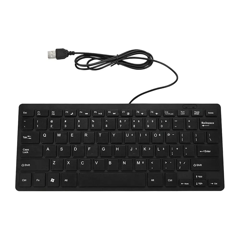 Компьютерный ПК USB тонкий тихий проводной мини Клавиатура для ноутбука